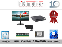 Postazione PC i5-6500 RAM 16GB  SSD 480GB Monitor 24