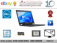 ULTRABOOK DELL LATITUDE E5470 I5-6300U RAM 16GB SSD 500GB WIN 11 RICONDIZIONATO