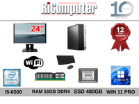 Postazione PC i5-6500 RAM 16GB  SSD 480GB Monitor 24