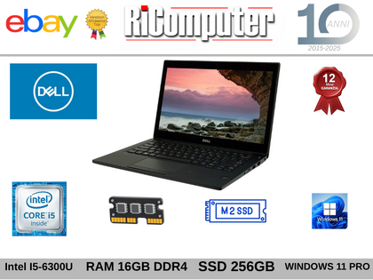 ULTRABOOK DELL LATITUDE 7280 I5 RAM 16GB SSD 256GB M2 RICONDIZIONATO WIN 11 PRO