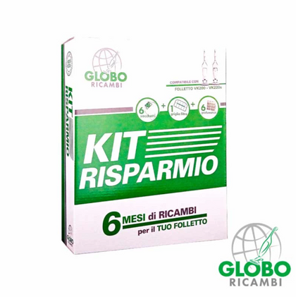 Kit Risparmio per Folletto VK200 VK220S Sacchetti Filtro Griglia