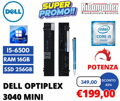 PROMO POTENZA ULTRA COMPATTO DELL I5 RAM 16GB SSD