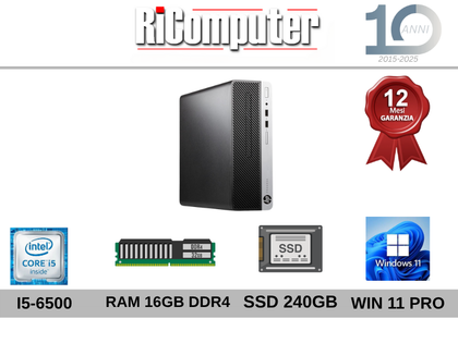 PC HP PRODESK 400 G4 I5-6500 RAM 16GB SSD 240GB WIN 11 PRO