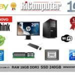Postazione Completa Lenovo P300 Xeon (i7) 16GB SSD 240GB Monitor 20" WiFi Win11-Condizione: Buono - Ricondizionato