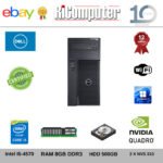 PC Desktop Dell T1700 i5 Quad-Core 8GB HDD 500GB Nvidia 4 uscite WiFi Ufficio