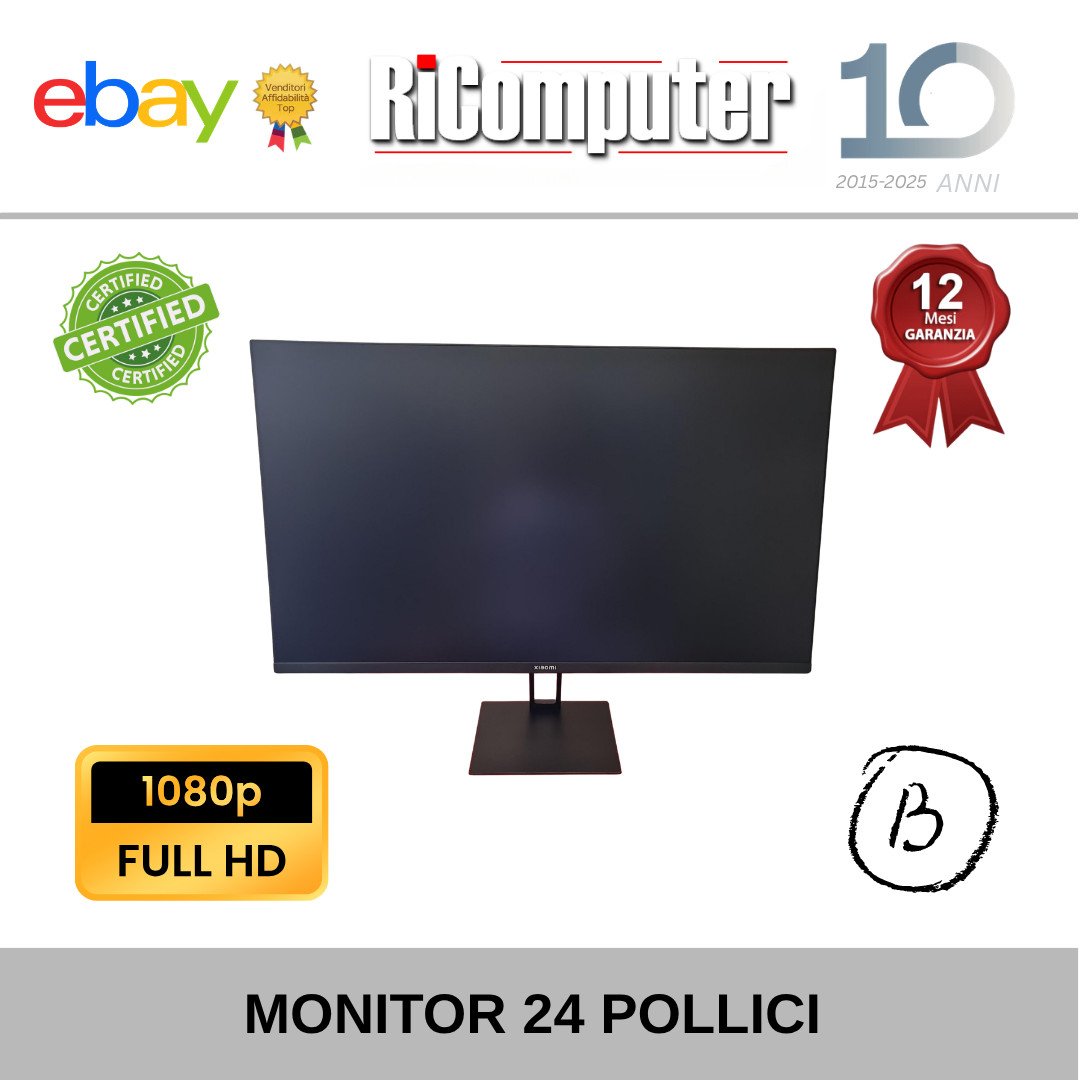 Monitor 24" Pollici Full HD PC Fascia Alta Ricondizionato GRADO B Stock Misto