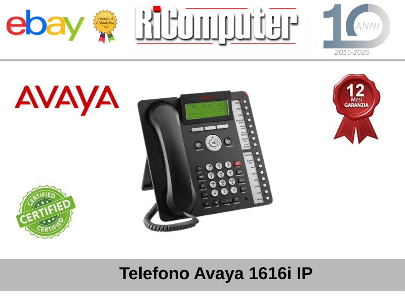 Telefono Avaya 1616i IP Nuovo POE1782986605670 - Ricomputer.it Telefono Avaya 1616i IP Nuovo POE