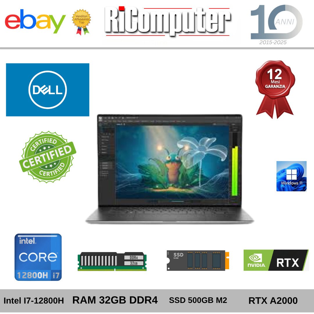 s-l1600-3jpg - Ricomputer.it Workstation Dell Precision 5570 i7-12800H 32GB SSD RTX A2000 Win 11 Pro