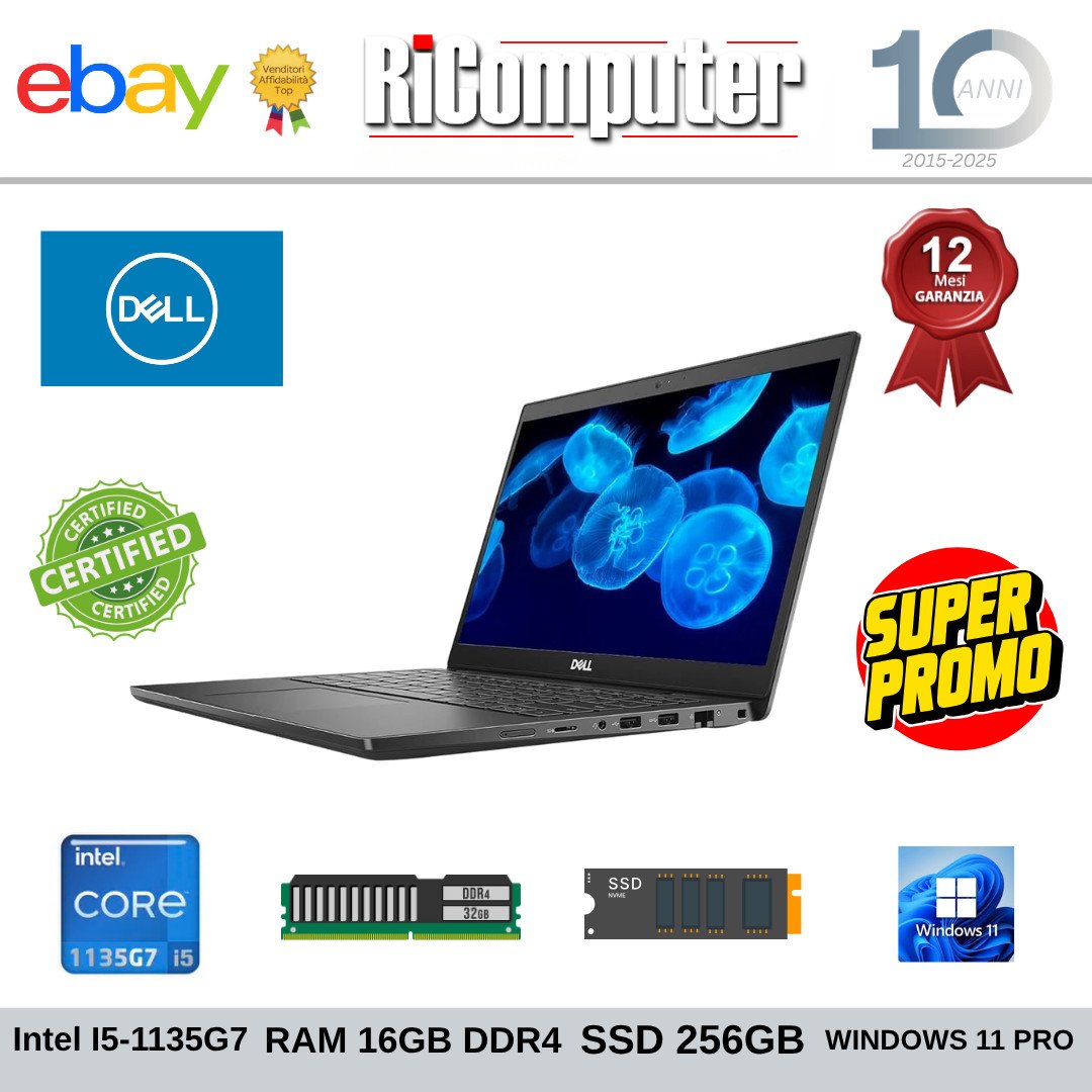 s-l1600-9jpg - Ricomputer.it Notebook Dell Latitude 3420 14" i5-1135G7 16GB RAM SSD 256GB Win 11 Pro Veloce