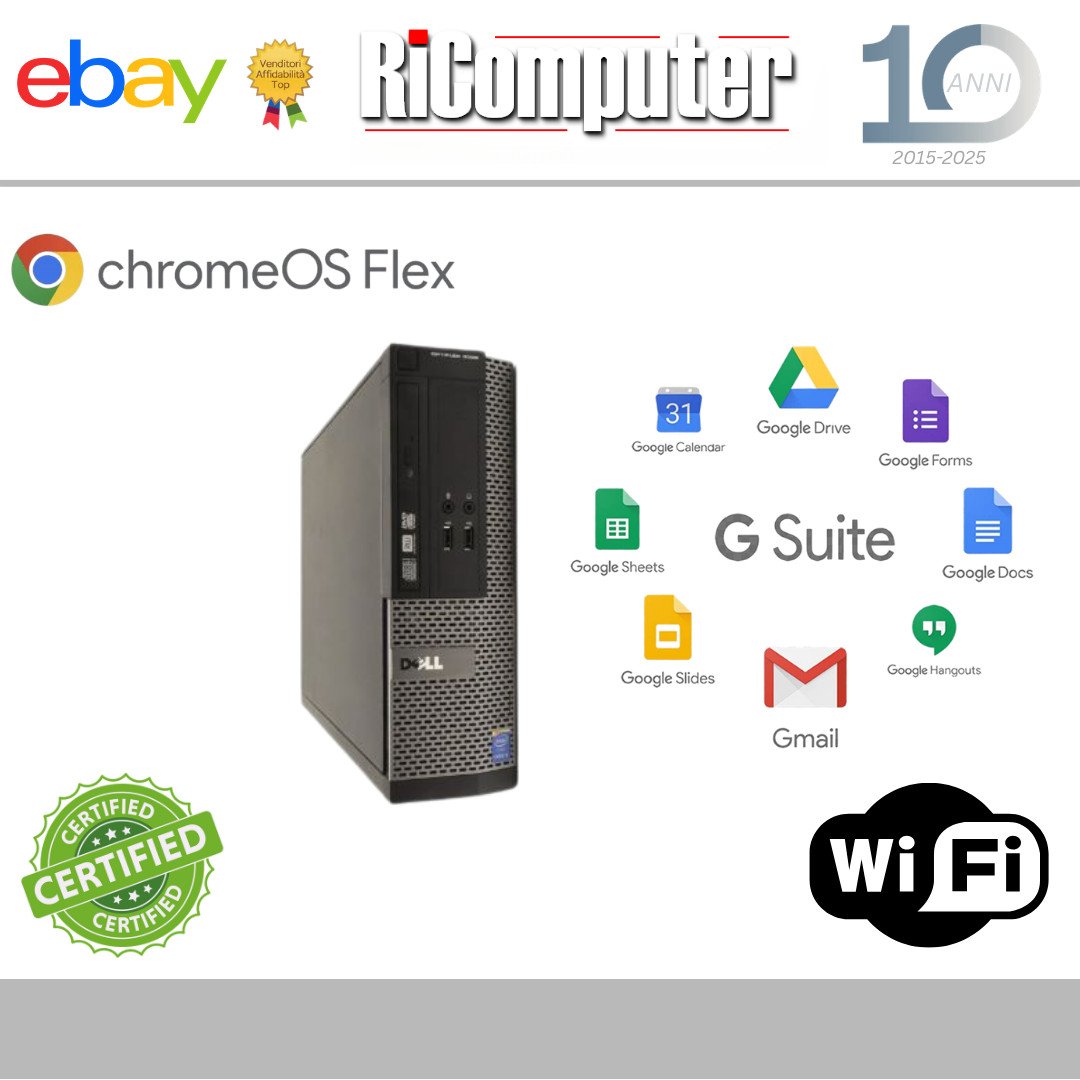 s-l1600-13jpg - Ricomputer.it PC Desktop i3 4GB RAM 500GB CHROME OS FLEX Wi-Fi (NO WINDOWS) Affare No Resi