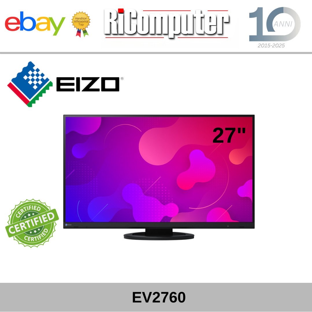 Monitor EIZO EV2760 27" 2K WQHD IPS Grado B (SCHERMO PERFETTO NO GRAFFI)