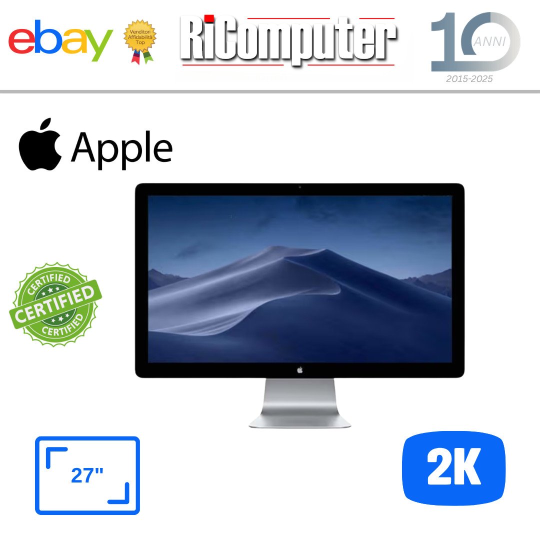 s-l1600-36jpg - Ricomputer.it Monitor Apple Thunderbolt Display 27" A1407 2K Mac (SOLO THUNDERBOLT) Usato
