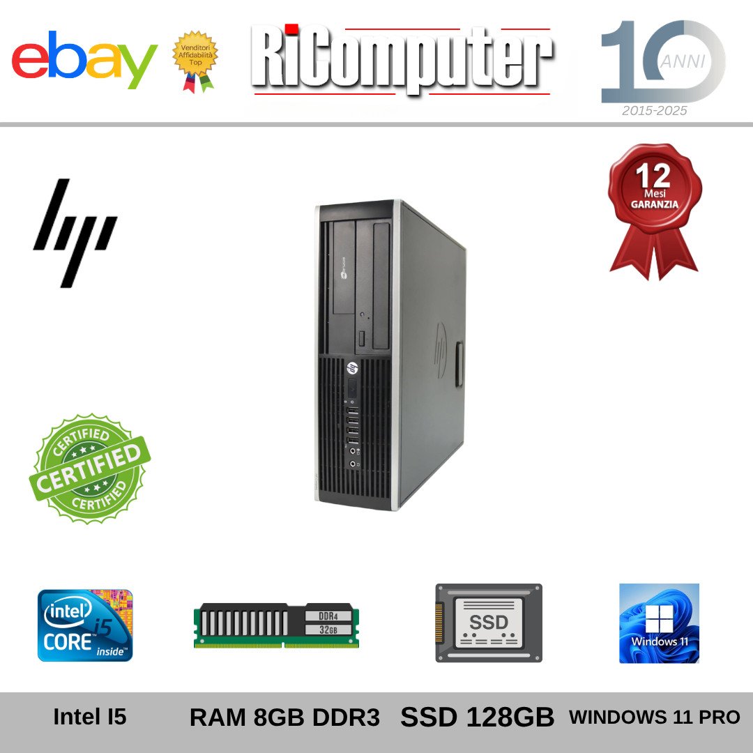 s-l1600-19jpg - Ricomputer.it PC HP Ricondizionato Intel Core i5 8GB RAM SSD 128GB Windows 11 Pro