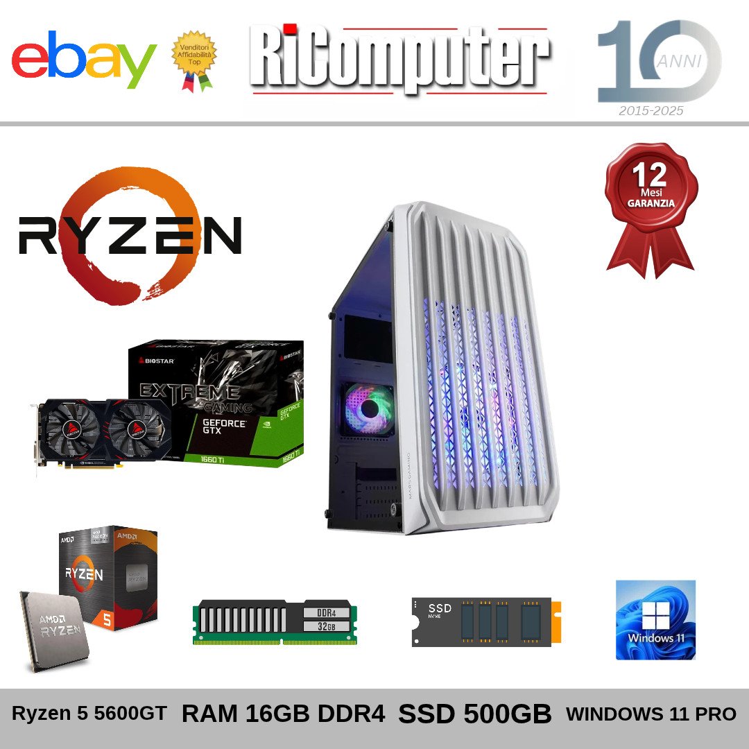s-l1600-24jpg - Ricomputer.it PC Gaming Assemblato Ryzen 5 5600GT 16GB DDR4 SSD 500GB GTX 1660 Ti 6GB