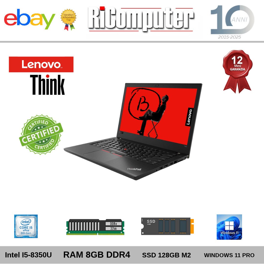 s-l1600-8jpg - Ricomputer.it Lenovo ThinkPad L390 i5-8365U 8GB RAM DDR4 SSD 128GB Windows 11 Pro